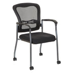 Sedia visitatore con schienale traspirante e supporto lombare integrato