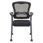Sedia visitatore con schienale traspirante e supporto lombare integrato