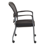 Sedia visitatore con schienale traspirante e supporto lombare integrato