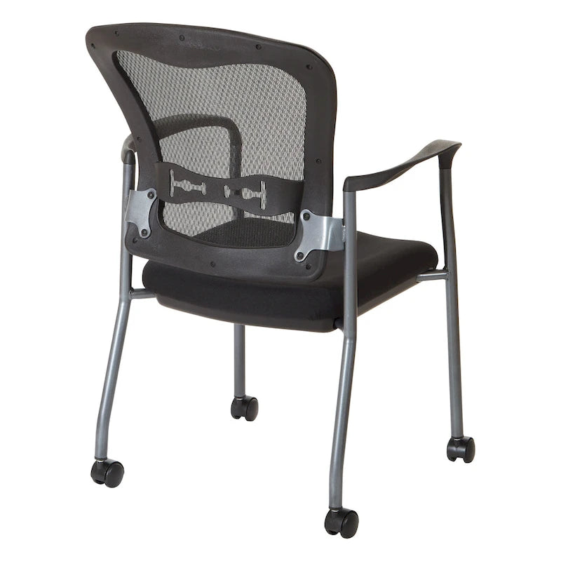 Sedia visitatore con schienale traspirante e supporto lombare integrato