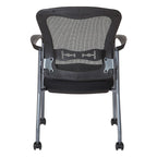 Sedia visitatore con schienale traspirante e supporto lombare integrato