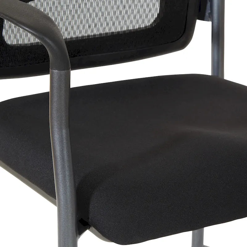 Sedia visitatore con schienale traspirante e supporto lombare integrato