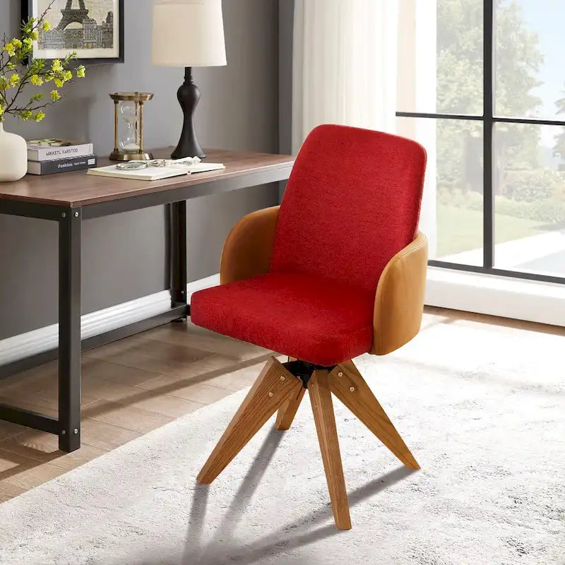 Sedia da scrivania Art Leon Mid-century Modern imbottita per ufficio in casa