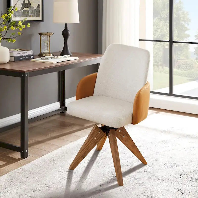 Sedia da scrivania Art Leon Mid-century Modern imbottita per ufficio in casa