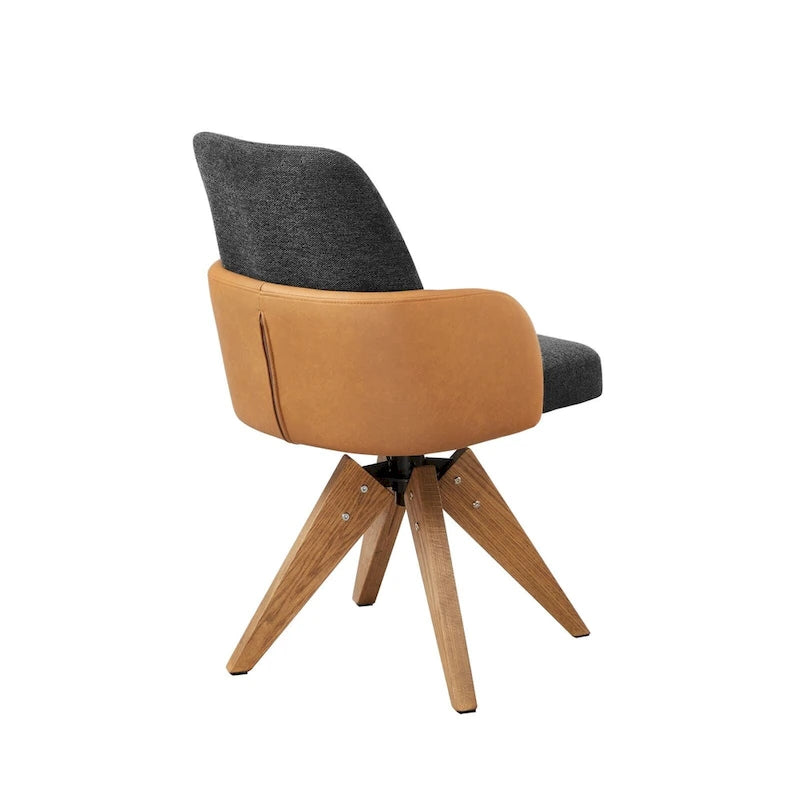 Sedia da scrivania Art Leon Mid-century Modern imbottita per ufficio in casa