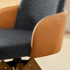 Sedia da scrivania Art Leon Mid-century Modern imbottita per ufficio in casa