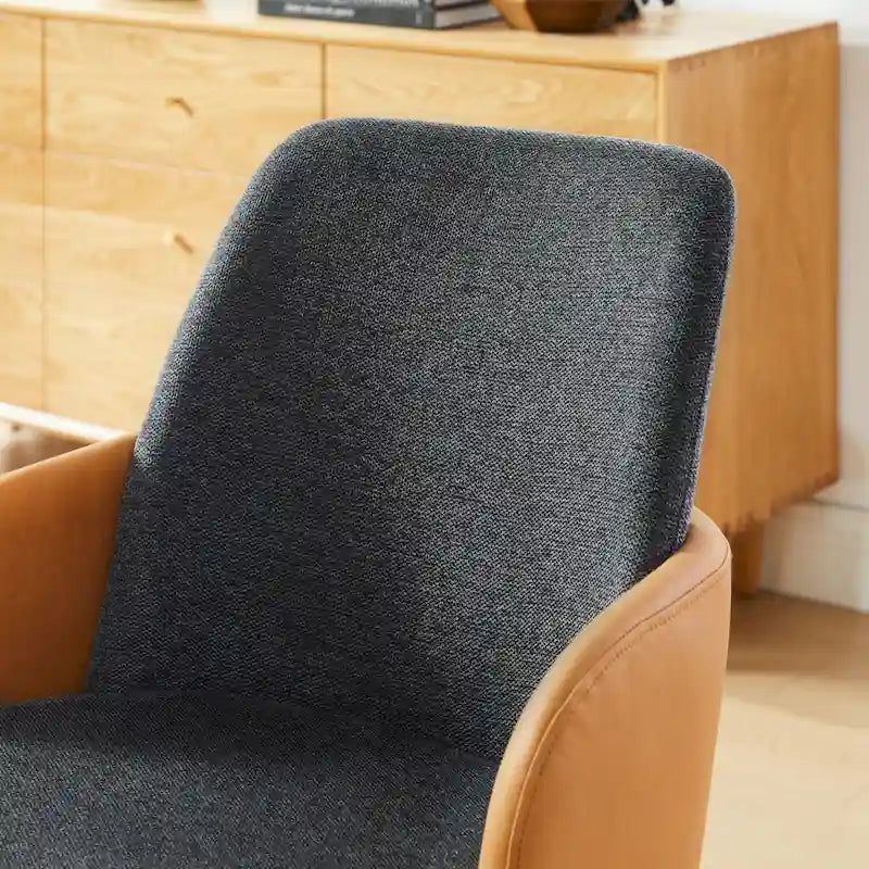 Sedia da scrivania Art Leon Mid-century Modern imbottita per ufficio in casa