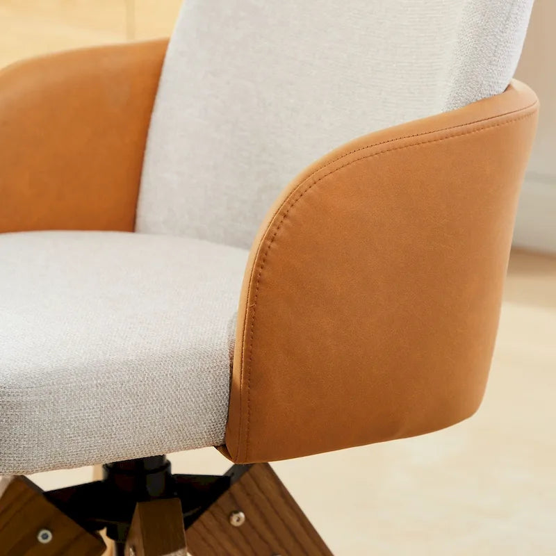 Sedia da scrivania Art Leon Mid-century Modern imbottita per ufficio in casa