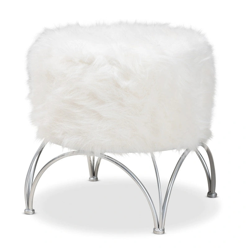 Pouf imbottito moderno e contemporaneo Silver Orchid Coburn
