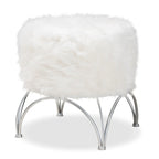 Pouf imbottito moderno e contemporaneo Silver Orchid Coburn
