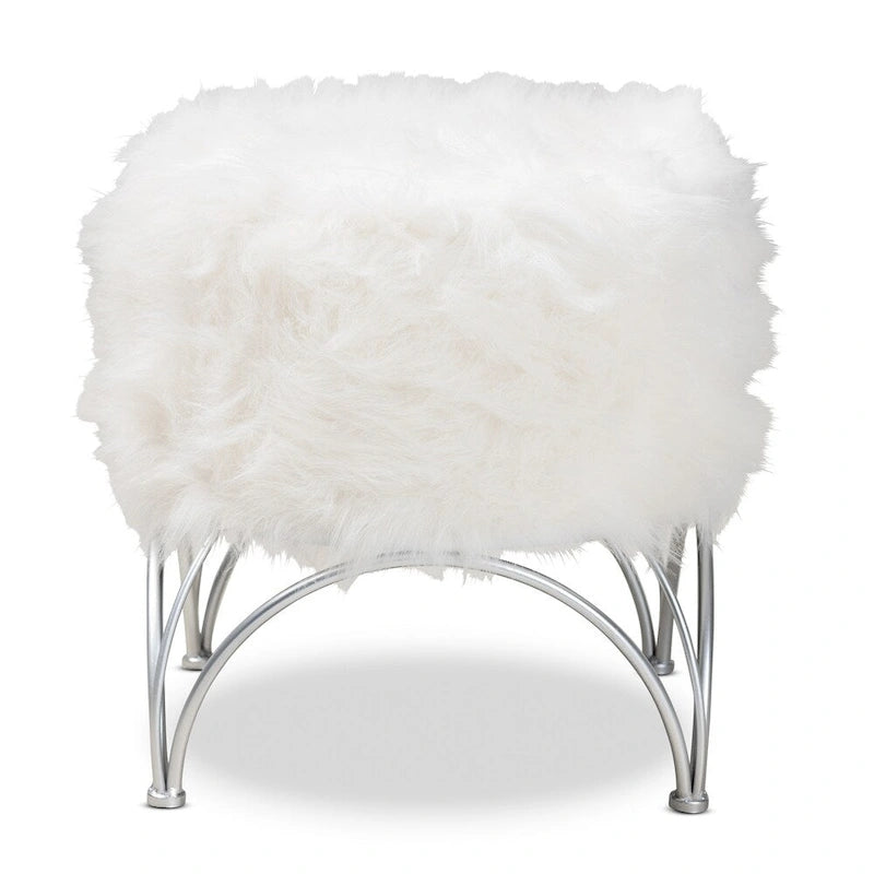 Pouf imbottito moderno e contemporaneo Silver Orchid Coburn