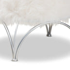 Pouf imbottito moderno e contemporaneo Silver Orchid Coburn