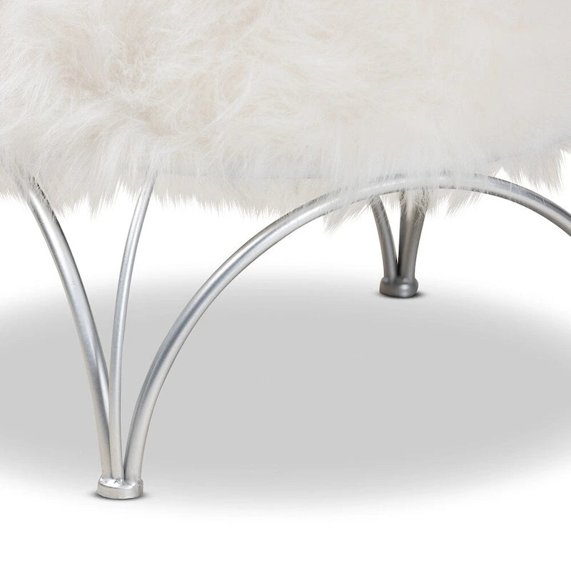 Pouf imbottito moderno e contemporaneo Silver Orchid Coburn