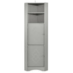 Mobile angolare da bagno – Bianco / Grigio / Nero, 2 ante, montaggio per 1 persona