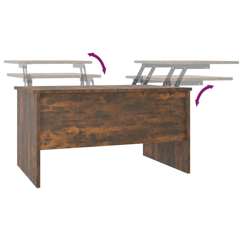 vidaXL Tavolino da Caffè con Ripiano Sollevabile Tavolino da Divano in Legno Ingegnerizzato - 80 x 50 x 42.5