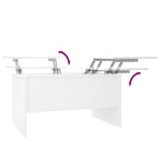 vidaXL Tavolino da Caffè con Ripiano Sollevabile Tavolino da Divano in Legno Ingegnerizzato - 80 x 50 x 42.5
