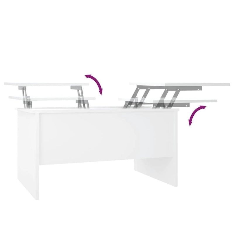 vidaXL Tavolino da Caffè con Ripiano Sollevabile Tavolino da Divano in Legno Ingegnerizzato - 80 x 50 x 42.5