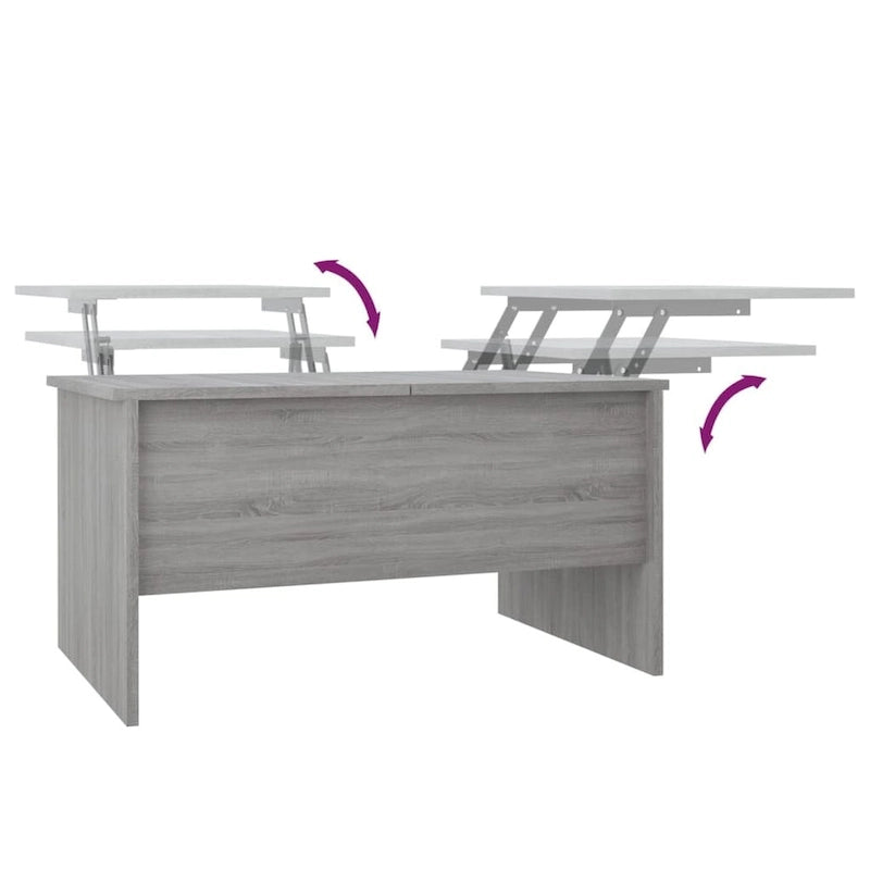 vidaXL Tavolino da Caffè con Ripiano Sollevabile Tavolino da Divano in Legno Ingegnerizzato - 80 x 50 x 42.5