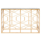 SAFAVIEH Couture Corrine Consolle con Foglia Oro - 47 L x 15,5 P x 30 H - 47Lx16Px30H