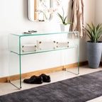 SAFAVIEH Hawa Tavolo Consolle Trasparente - 43.3 x 13.8 x 29.5 - 43Lx14Px30A