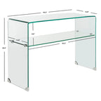SAFAVIEH Hawa Tavolo Consolle Trasparente - 43.3 x 13.8 x 29.5 - 43Lx14Px30A