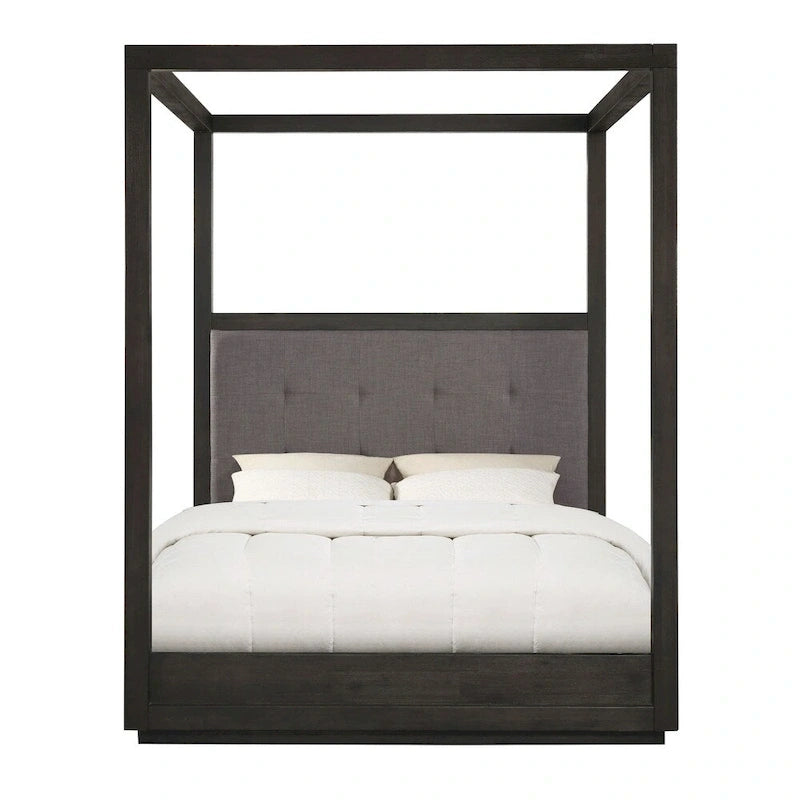 Letto a baldacchino king-size Carbon Loft Barron