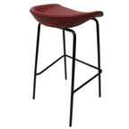 Sgabello da bar in similpelle a schienale basso nero/marrone sabbia/grigio/bordeaux, set da 2