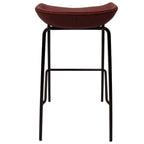 Sgabello da bar in similpelle a schienale basso nero/marrone sabbia/grigio/bordeaux, set da 2