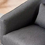 Poltrona girevole a barilotto con pouf