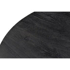 Timbergirl Tavolino da caffè in legno di mango nero con base a tamburo color oro - 32