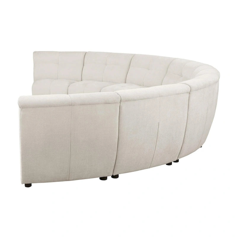 Divano componibile curvo a 8 pezzi imbottito Sycamore Ivory