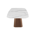 Set da pranzo Somette Kenny Modern in pietra sinterizzata effetto marmo