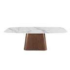 Set da pranzo Somette Kenny Modern in pietra sinterizzata effetto marmo