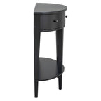 Consolle moderna curva, con 3 cassetti e 1 ripiano, nera