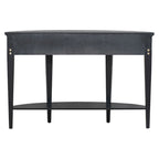 Consolle moderna curva, con 3 cassetti e 1 ripiano, nera