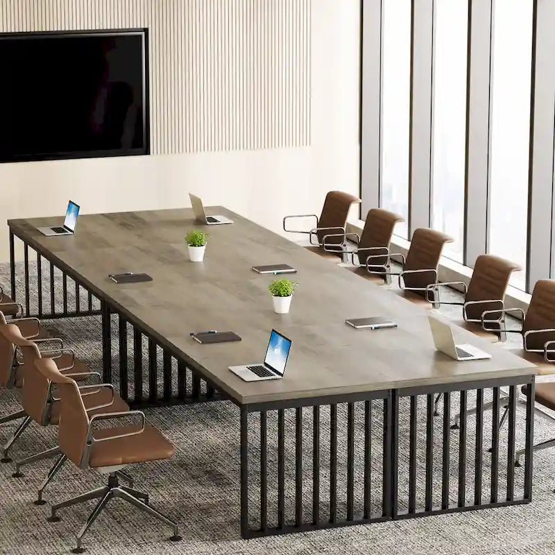 Tavolo riunioni rettangolare da 2m per ufficio domestico