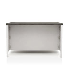 Tavolo da pranzo a misura bancone Hanto Transitional in legno bianco sporco a 4 pezzi con contenitore di Furniture of America