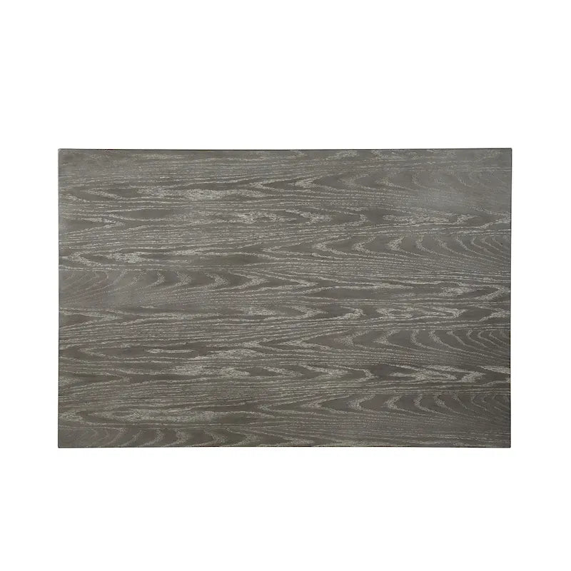 Tavolo da pranzo a misura bancone Hanto Transitional in legno bianco sporco a 4 pezzi con contenitore di Furniture of America