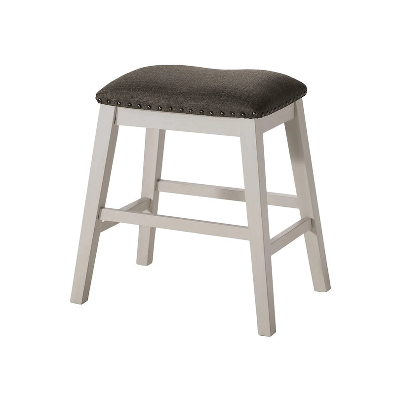 Tavolo da pranzo a misura bancone Hanto Transitional in legno bianco sporco a 4 pezzi con contenitore di Furniture of America