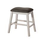Tavolo da pranzo a misura bancone Hanto Transitional in legno bianco sporco a 4 pezzi con contenitore di Furniture of America