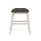 Tavolo da pranzo a misura bancone Hanto Transitional in legno bianco sporco a 4 pezzi con contenitore di Furniture of America