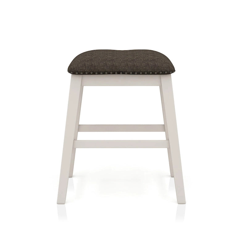 Tavolo da pranzo a misura bancone Hanto Transitional in legno bianco sporco a 4 pezzi con contenitore di Furniture of America