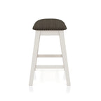 Tavolo da pranzo a misura bancone Hanto Transitional in legno bianco sporco a 4 pezzi con contenitore di Furniture of America