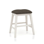 Tavolo da pranzo a misura bancone Hanto Transitional in legno bianco sporco a 4 pezzi con contenitore di Furniture of America