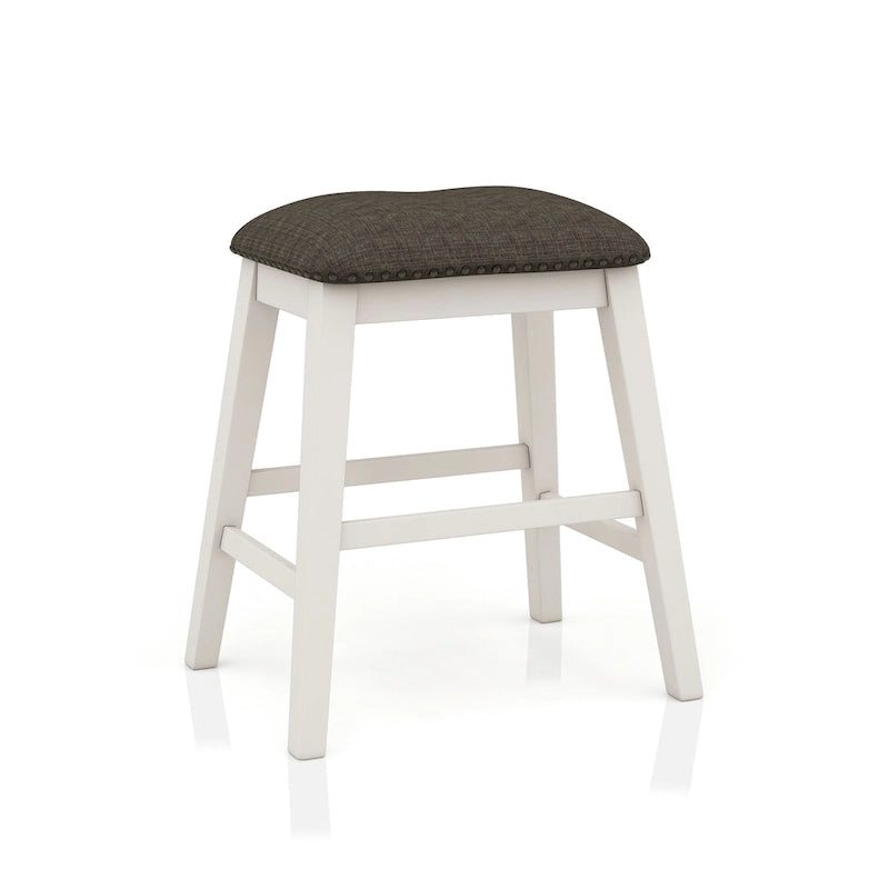 Tavolo da pranzo a misura bancone Hanto Transitional in legno bianco sporco a 4 pezzi con contenitore di Furniture of America